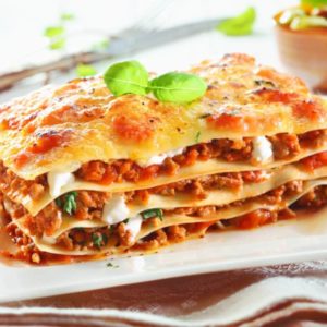 Lasagne alla Parmiggiana et sa petite salade verte