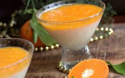Panna cotta parfumé à la fleur d’oranger, marmelade de Mandarine