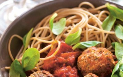 Polpettine de Lombardie (au gorgonzola AOP) et spaghetti frais aux œufs artisanaux frais