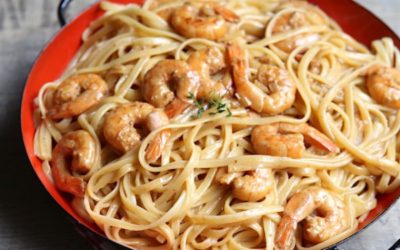 Spaghetti aux gambas